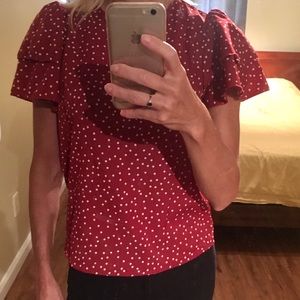 Polka dot blouse